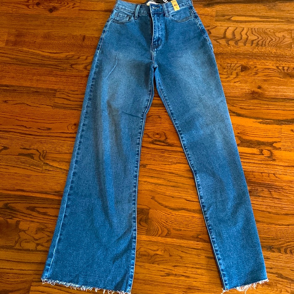 PRESSED- Vibrant M•I•U- Flared Denim Jeans